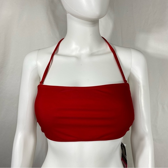 SHEKINI Halter Bandeau Bikini High Waisted Side Cutout Bottom Swimsuit - Picture 2 of 12